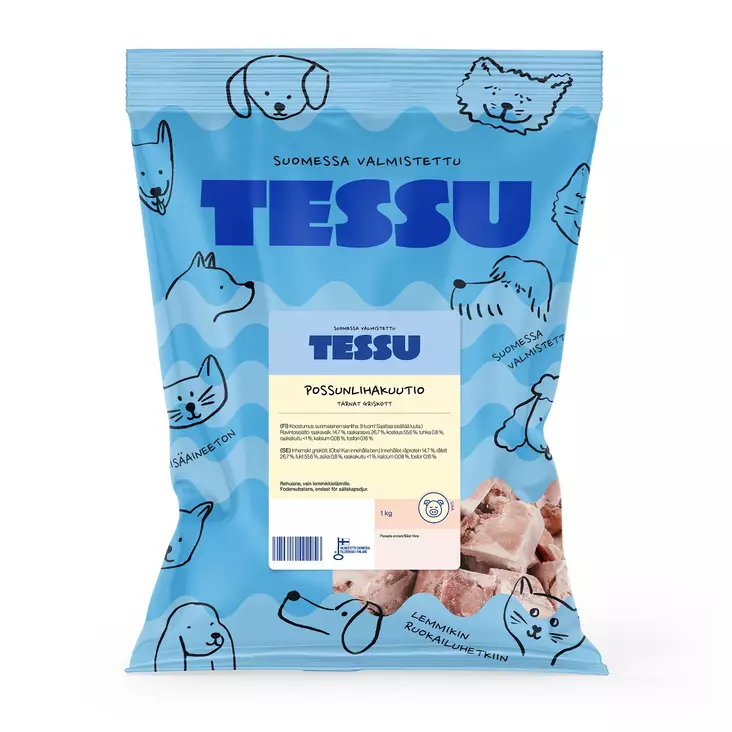 Tessu Possunlihakuutio 1kg - POSSU raakaruoat - 6420614791080 - 1