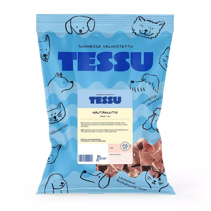 Tessu Nautakuutio 1kg - NAUTA raakaruoat - 6420614791141 - 1