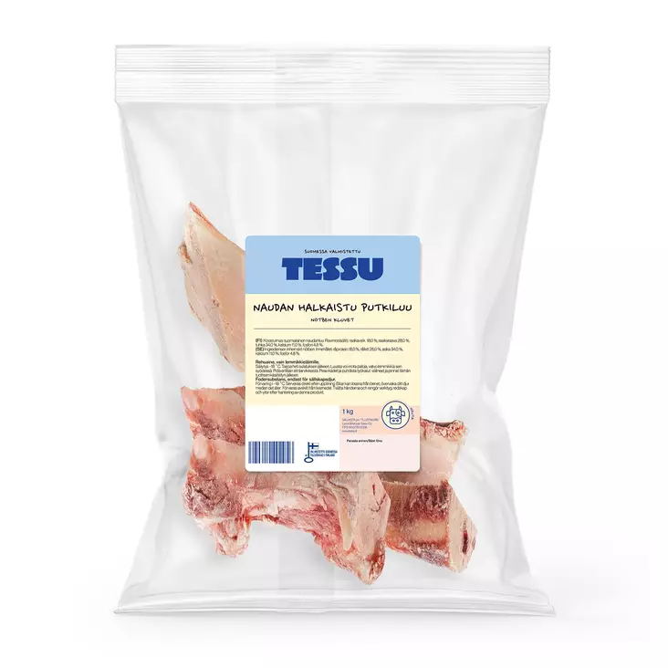 Tessu Naudan halkaistu putkiluu 1kg - NAUTA raakaruoat - 6420614791165 - 1