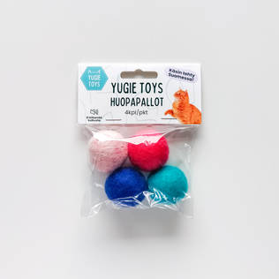 Huopapallo 4 kpl - Kissan lelut - 6429810779007 - 1