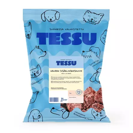 Tessu Naudan sisäelinseoskuvio 1kg - NAUTA raakaruoat - 6420614791097 - 1