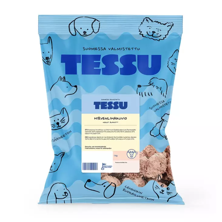 Tessu Hirvenlihakuvio 1kg - HIRVI raakaruoat - 6420614792797 - 1